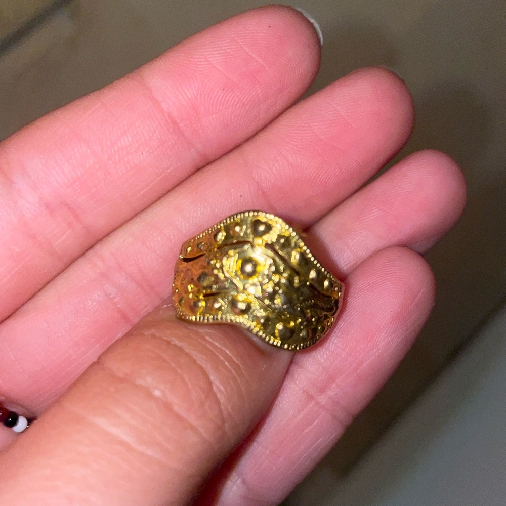 Gold fake cuff ring